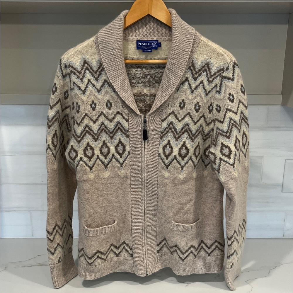 Pendleton Alpaca Wool Blend Aztec Southwestern Zi… - image 5